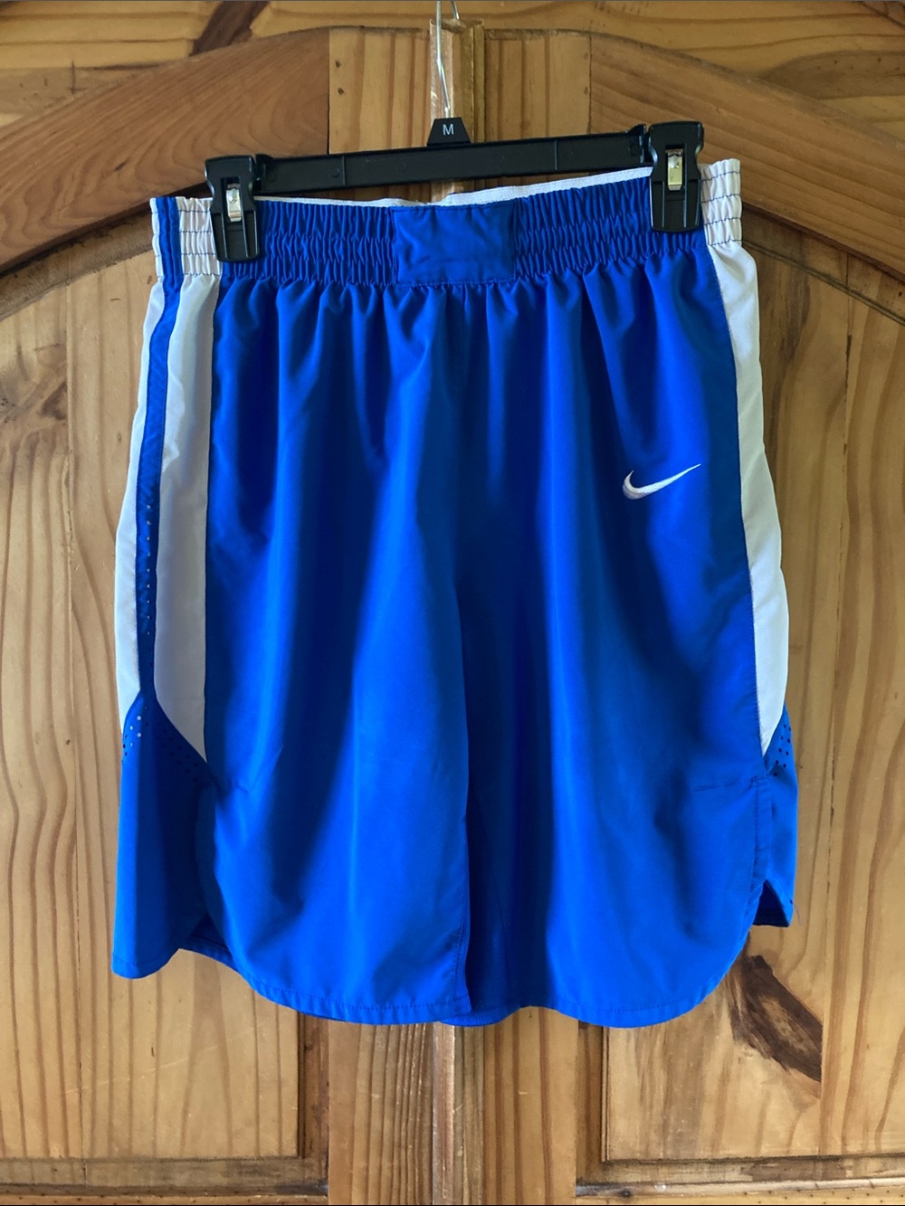 Men Nike blue white athletic shorts size M
